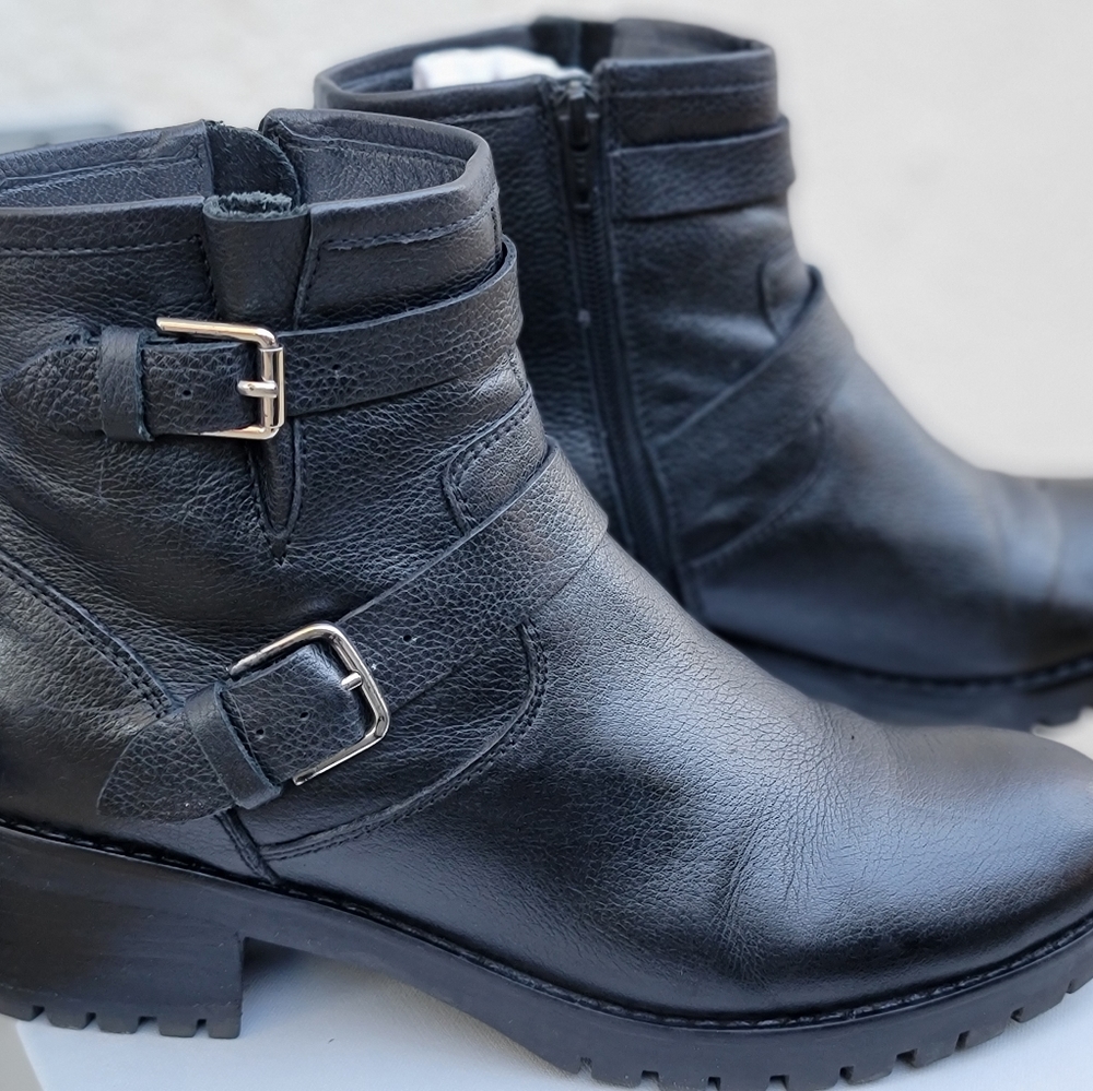 The White Company leather biker boots
